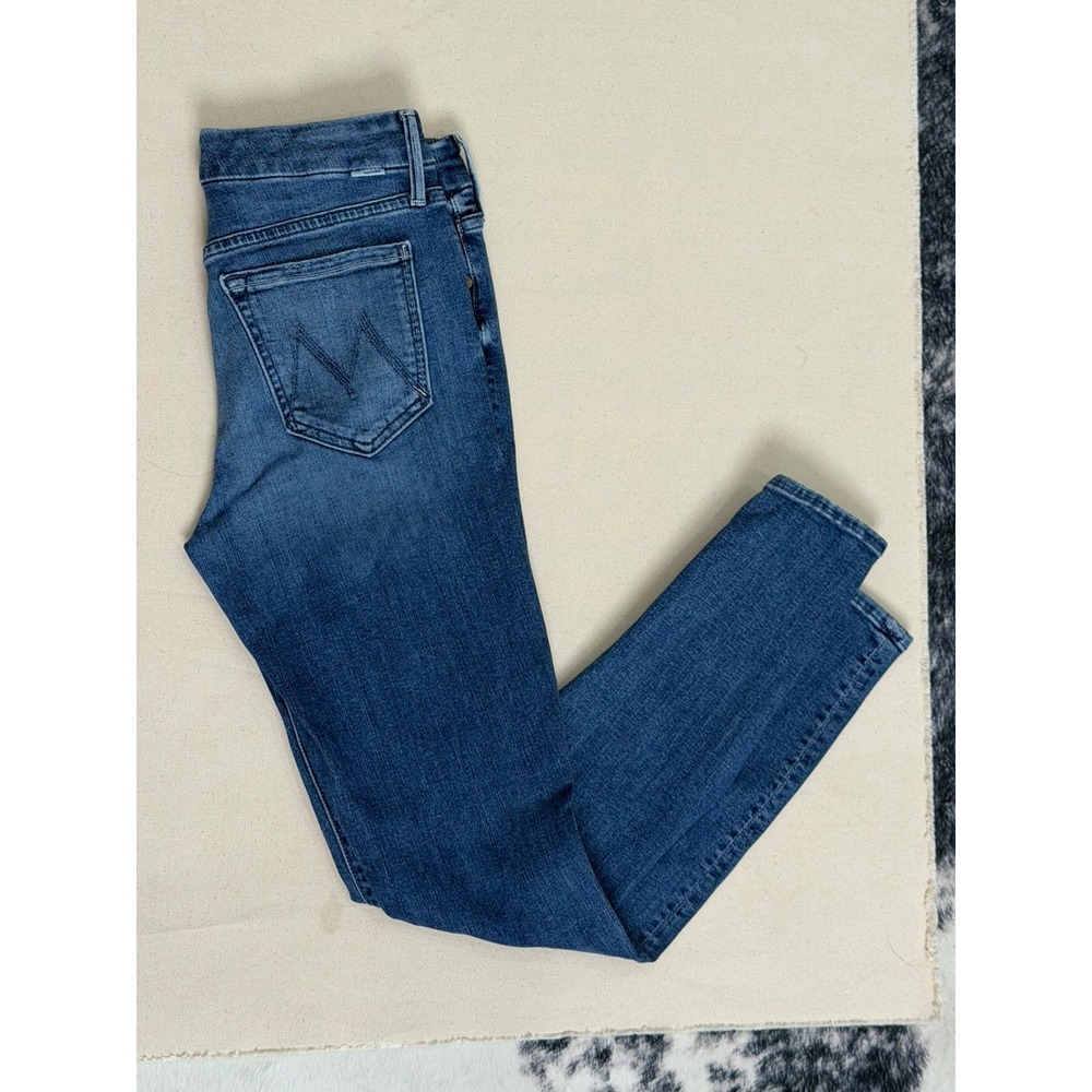 MOTHER Denim Jeans Women's Sz 26 Skinny Mid Rise Blue Stretch USA